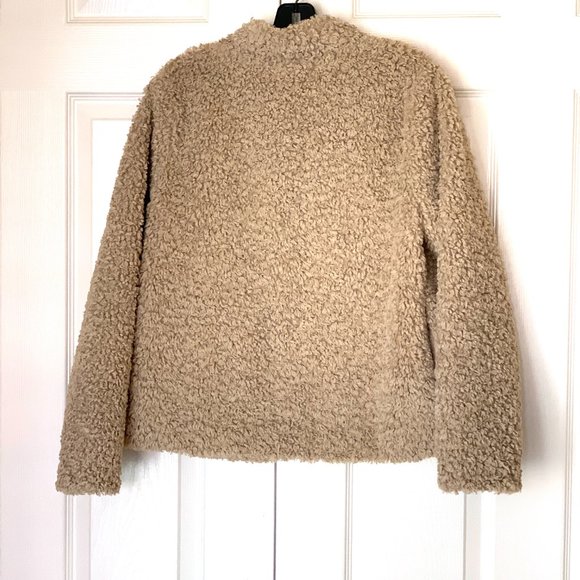 DEMOCRACY Faux Fur Mongolian Curly Lamb Teddy Jacket - Picture 5 of 12